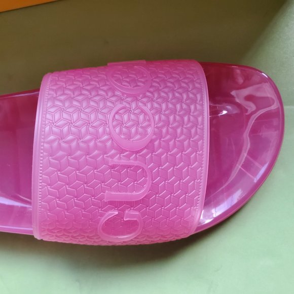 NIB Gucci x Adidas platform rubber slide sandals - IT 39/US 9 - Picture 4 of 5